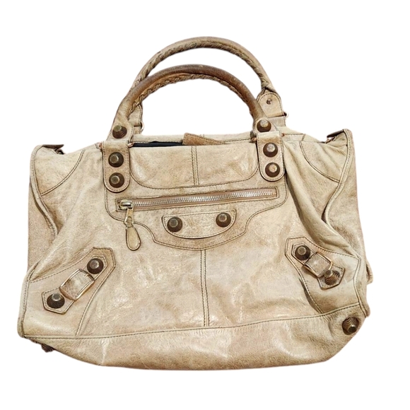Cream Leather Balenciaga Bag